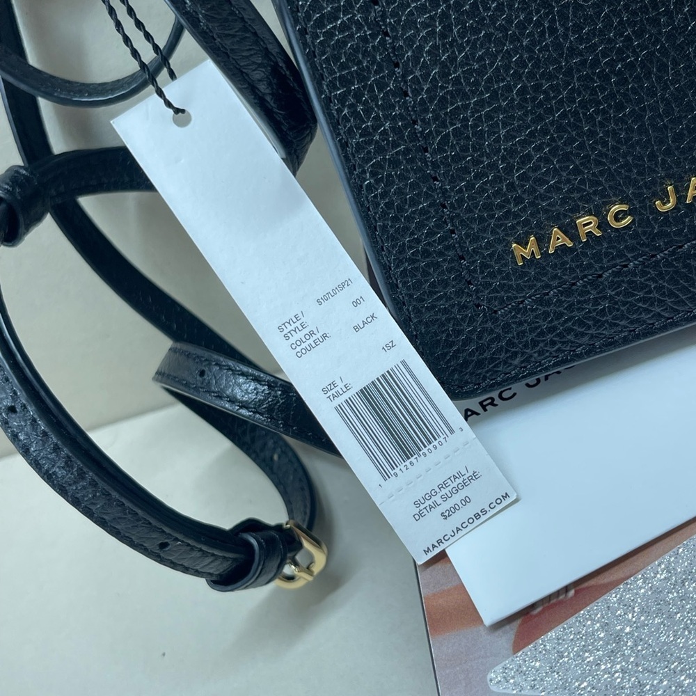 (new+tag) Marc Jacobs phone full leather crossbody fit iphone pro max - Picture 3 of 14